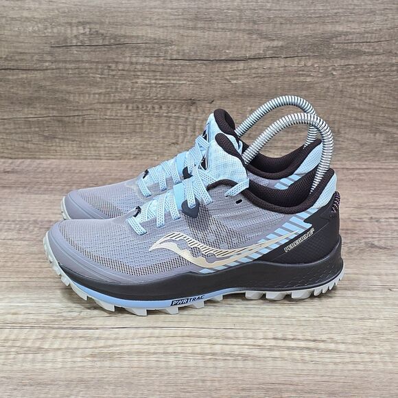Saucony Peregrine 11 Women's Size 5.5 Brown Blue Trail Running Shoes (S10641-35) - Picture 3 of 9